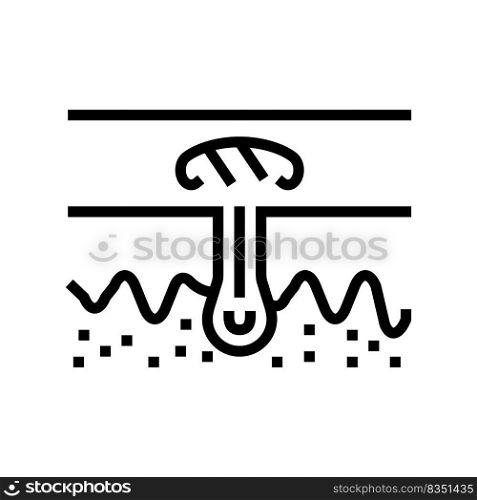 scarring health problem line icon vector. scarring health problem sign. isolated contour symbol black illustration. scarring health problem line icon vector illustration