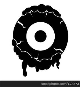Scary eyeball icon. Simple illustration of scary eyeball vector icon for web. Scary eyeball icon, simple style