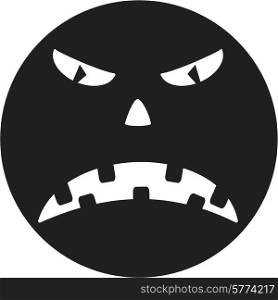 Scary face of halloween. Vector