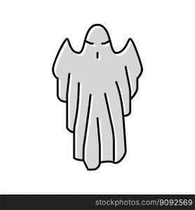 scary ghost color icon vector. scary ghost sign. isolated symbol illustration. scary ghost color icon vector illustration