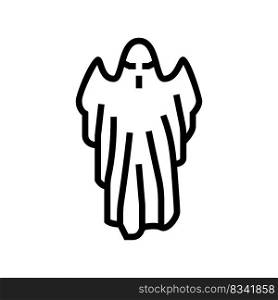 scary ghost line icon vector. scary ghost sign. isolated contour symbol black illustration. scary ghost line icon vector illustration