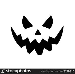 Scary pumpkin Halloween symbol vector illustration