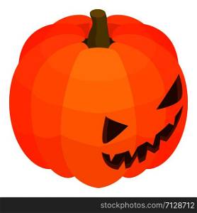 Scary pumpkin icon. Isometric of scary pumpkin vector icon for web design isolated on white background. Scary pumpkin icon, isometric style