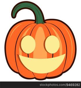 scary pumpkins halloween, creepy pumpkin ghost vector illustration