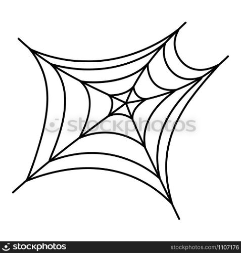 Scary spider web icon. Outline scary spider web vector icon for web design isolated on white background. Scary spider web icon, outline style