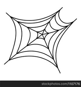 Scary spider web icon. Outline scary spider web vector icon for web design isolated on white background. Scary spider web icon, outline style