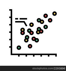 scatter plots color icon vector. scatter plots sign. isolated symbol illustration. scatter plots color icon vector illustration
