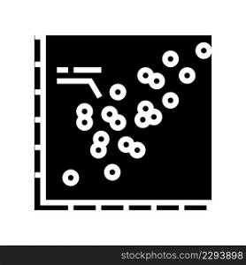 scatter plots glyph icon vector. scatter plots sign. isolated contour symbol black illustration. scatter plots glyph icon vector illustration