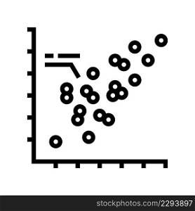 scatter plots line icon vector. scatter plots sign. isolated contour symbol black illustration. scatter plots line icon vector illustration