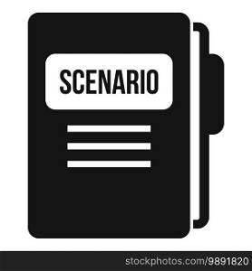 Scenario folder icon. Simple illustration of scenario folder vector icon for web design isolated on white background. Scenario folder icon, simple style