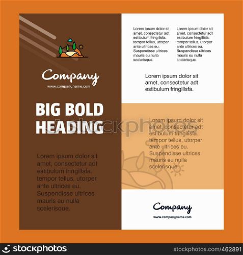 Scenery Business Company Poster Template. with place for text and images. vector background