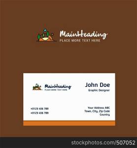 Scenery logo Design with business card template. Elegant corporate identity. - Vector