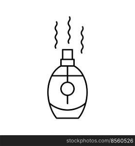 scent fragrance bottle perfume line icon vector. scent fragrance bottle perfume sign. isolated contour symbol black illustration. scent fragrance bottle perfume line icon vector illustration