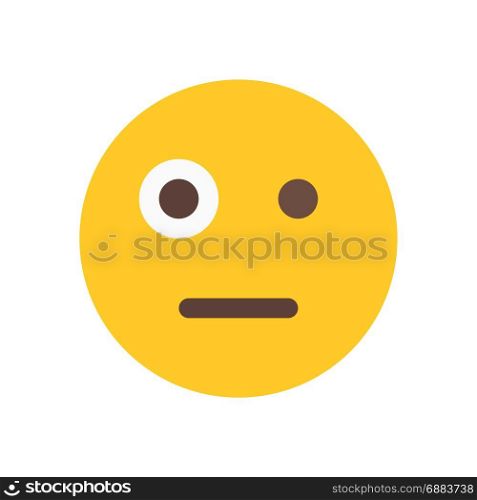 sceptic emoji, icon on isolated background,