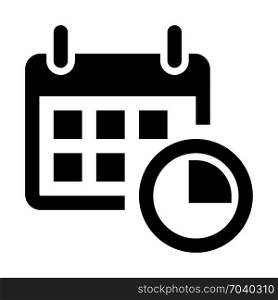 schedule calendar, icon on isolated background