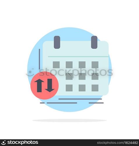 schedule, classes, timetable, appointment, event Flat Color Icon Vector