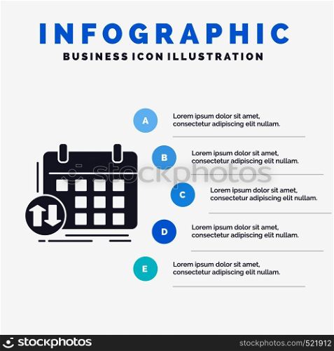 schedule, classes, timetable, appointment, event Infographics Template for Website and Presentation. GLyph Gray icon with Blue infographic style vector illustration.. Vector EPS10 Abstract Template background