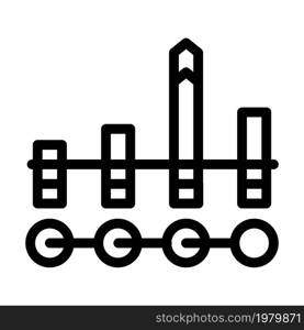 schedule company profit line icon vector. schedule company profit sign. isolated contour symbol black illustration. schedule company profit line icon vector illustration