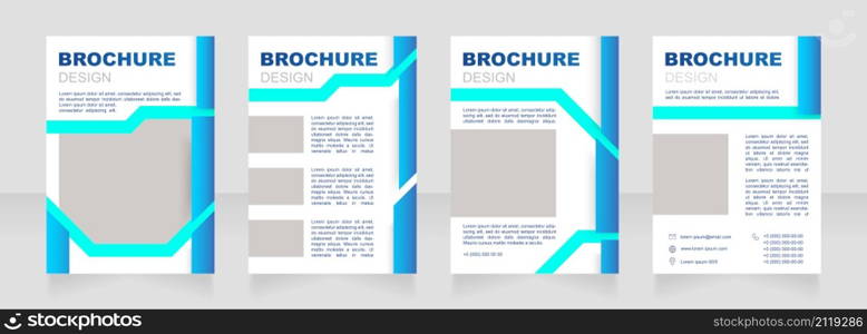 Scheduling construction projects blank brochure design. Template set with copy space for text. Premade corporate reports collection. Editable 4 paper pages. Arial Black, Regular fonts used. Scheduling construction projects blank brochure design