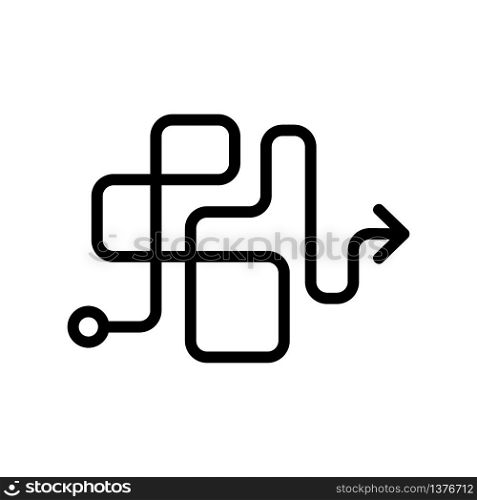 schematic direction icon vector. schematic direction sign. isolated contour symbol illustration. schematic direction icon vector outline illustration