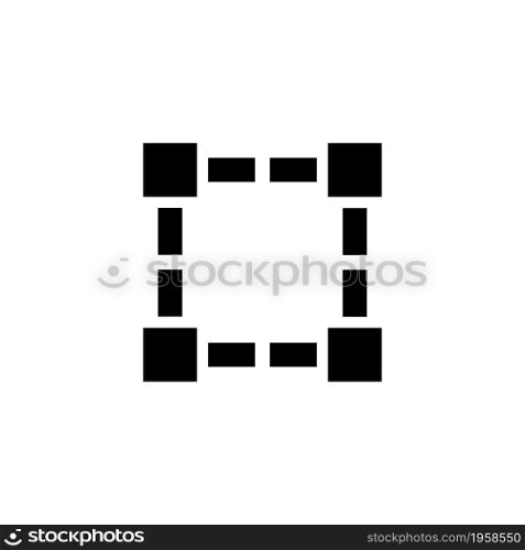 Schematic Graphic Wireframe Square Shape. Flat Vector Icon illustration. Simple black symbol on white background. Schematic Wireframe Square Shape sign design template for web and mobile UI element. Schematic Graphic Wireframe Square Shape. Flat Vector Icon illustration. Simple black symbol on white background. Schematic Wireframe Square Shape sign design template for web and mobile UI element.