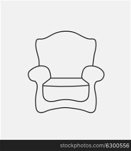 Schematically chair. Modern Flat style Vector Illustration. EPS10. Schematically chair. Modern Flat style Vector Illustration.