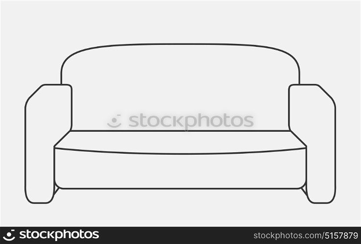 Schematically sofa. Modern Flat style Vector Illustration. EPS10. Schematically sofa. Modern Flat style Vector Illustration.