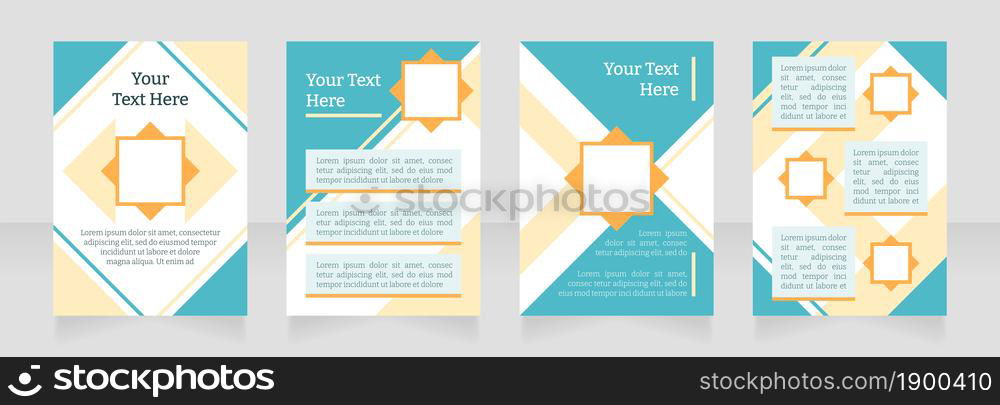 School advertising blank brochure layout design. Reflect college values. Vertical poster template set with empty copy space for text. Premade corporate reports collection. Editable flyer paper pages. School advertising blank brochure layout design