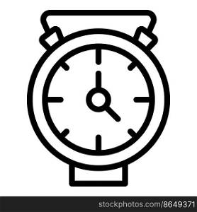 School alarm clock icon outline vector. Help child. Study teacher. School alarm clock icon outline vector. Help child