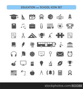 School and education icon set