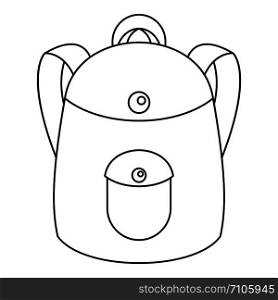 School backpack icon. Outline school backpack vector icon for web design isolated on white background. School backpack icon, outline style