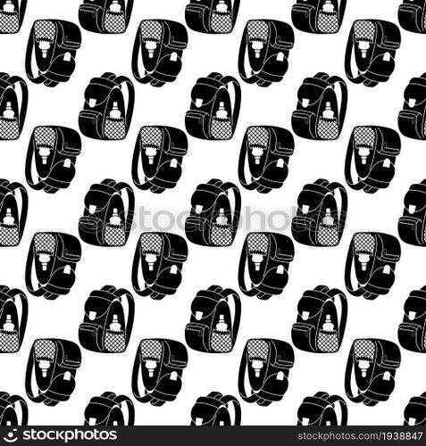 School backpack pattern seamless background texture repeat wallpaper geometric vector. School backpack pattern seamless vector