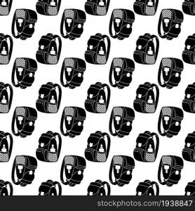 School backpack pattern seamless background texture repeat wallpaper geometric vector. School backpack pattern seamless vector