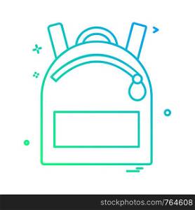 School bag icon design vector
