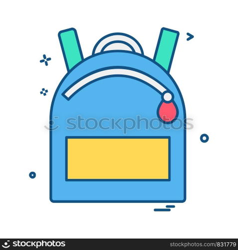 School bag icon design vector