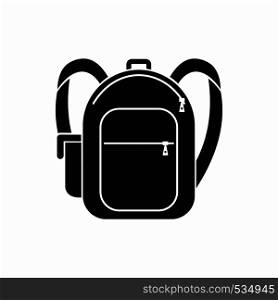 School bag icon in simple style on a white background. School bag icon, simple style