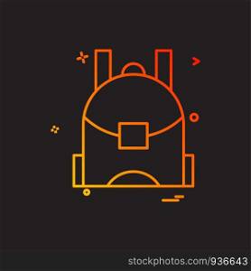 school bag icon vector design