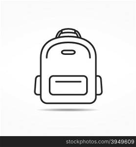 School Bag Line Icon