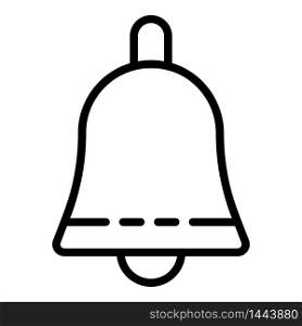 School bell icon. Outline school bell vector icon for web design isolated on white background. School bell icon, outline style