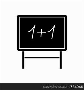 School blackboard icon in simple style on a white background. School blackboard icon, simple style