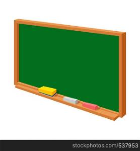 School board icon in cartoon style on a white background. School board icon, cartoon style