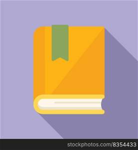 School book mark icon flat vector. Favorite bookmark. Template button. School book mark icon flat vector. Favorite bookmark