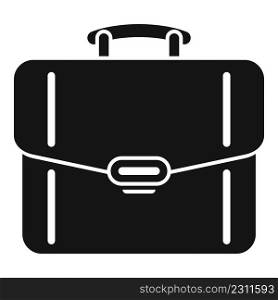 School briefcase icon simple vector. Work bag. Leather object. School briefcase icon simple vector. Work bag
