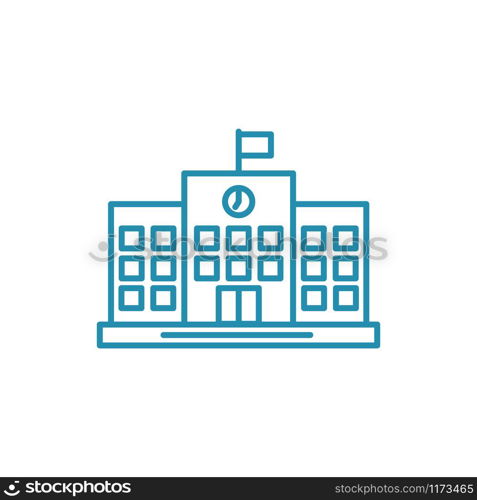 School building icon design template