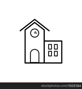 school building icon trendy design template
