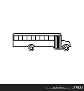 School bus black icon .