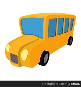 School bus cartoon icon isolated on a white background . School bus cartoon icon