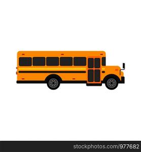 School bus flat style icon . Vector eps10