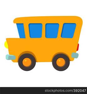 School bus icon. Cartoon illustration of school bus vector icon for web. School bus icon, cartoon style