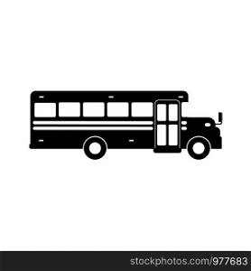 School bus icon simple design on white background